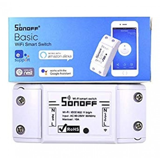 SONOFF Basic - WiFi Smart Switch for IOT Appliance Control - Max 10A Load