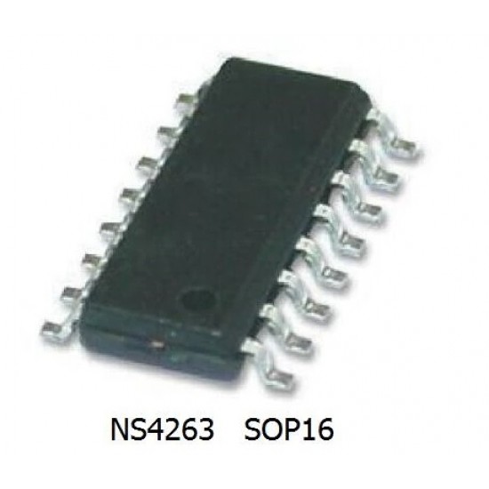 NS4263 - Class AB 3W Stereo Amplifier Chip - SOIC 16  