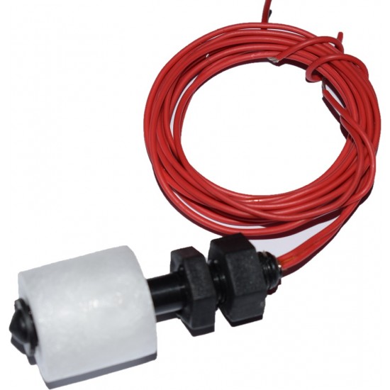 HT01 Float Switch for Water Tank - Vertical Mount - Normally Open (NO) - 100cm Wire