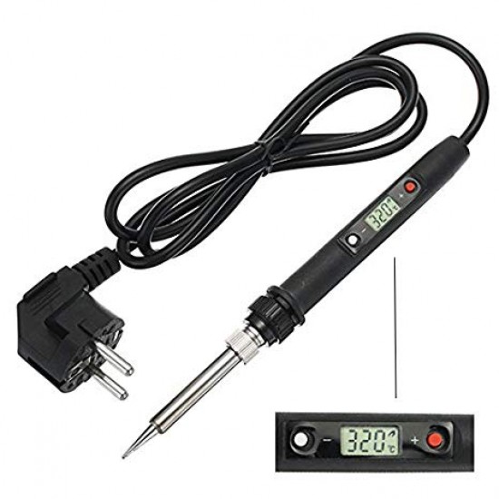 80W Soldering Iron with Digital Temperature Control - Ceramic Heating - 480℃ - LCD Thermostat 