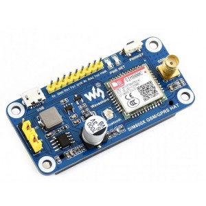 SIM800C based GSM/GPRS/Bluetooth HAT for Raspberry Pi 