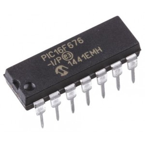 PIC16F676-I/P 8-bit PIC Microcontroller - 14Pin DIP - Microchip PIC16F676-I/P 8-bit PIC Microcontroller - 14Pin DIP - Microchip