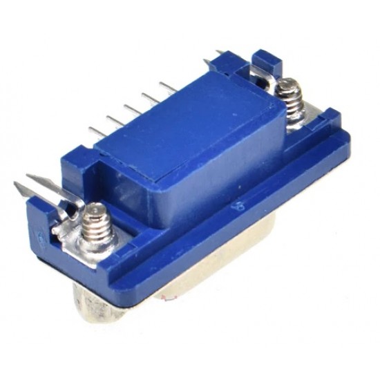 5x VGA Female PCB Mount Connectors – 15-Pin D-Sub High Density – New (USA Seller)