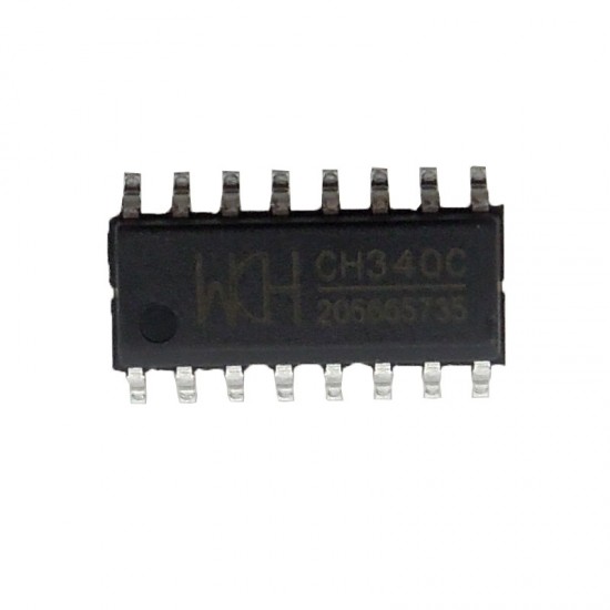 CH340C - USB to Serial Chip - SOP-16 150mil - No External Crystal Required - Replace CH340G