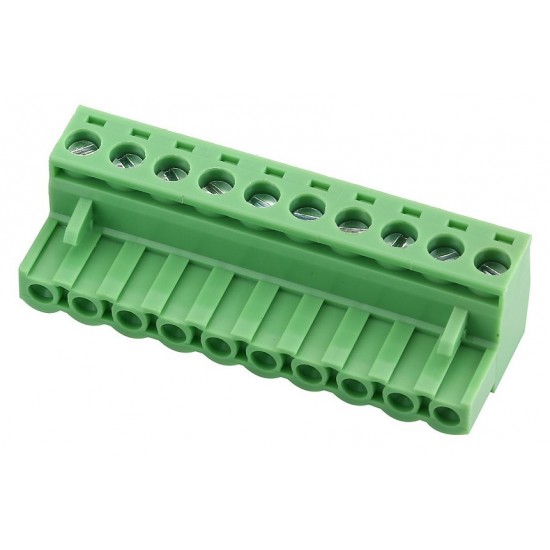 10P Pluggable Screw Terminal Block Connector - Right Angle - 5.08mm Pitch - 2EDG5.08 - Set of M+F