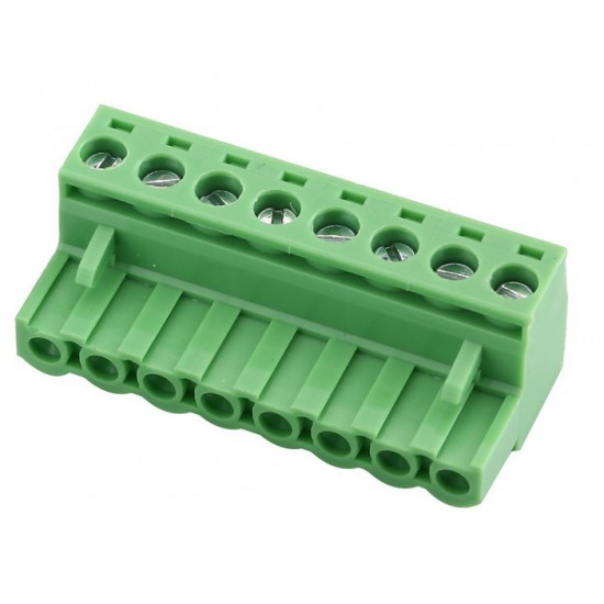 5085 8 Pin Pluggable Screw Terminal Block Connector - Right Angle - 5.08mm Pitch - 2EDG5.08 - Set of M+F