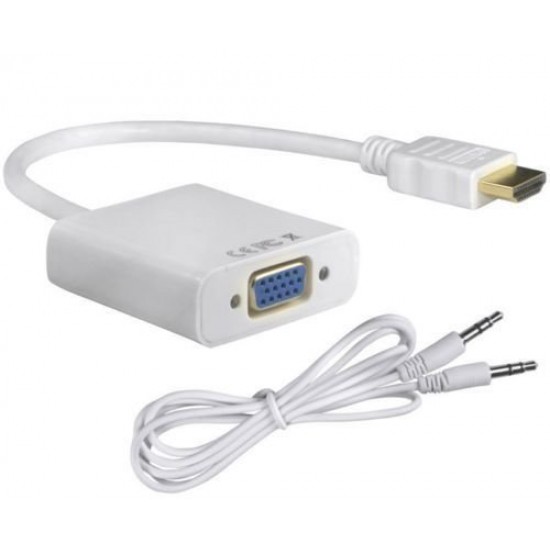 HDMI to VGA Converter with Audio - Suitable for PC, Raspberry Pi, Other SBCs
