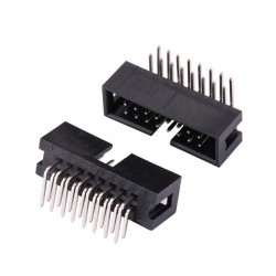 16Pin - 2x8 Shrouded Box Header - 2.54mm Pitch - Right Angle - IDC Socket 16Pin - 2x8 Shrouded Box Header - 2.54mm Pitch - Right Angle - IDC Socket