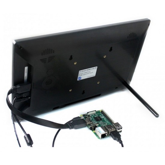 Waveshare 13.3inch HDMI LCD (H) (with case) 1920x1080, IPS Capacitive Touch Supports Multi Mini PC