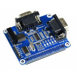 2 Channel RS232 Expansion HAT for Raspberry Pi - Isolated Signal Design - SC16IS752+SP3232