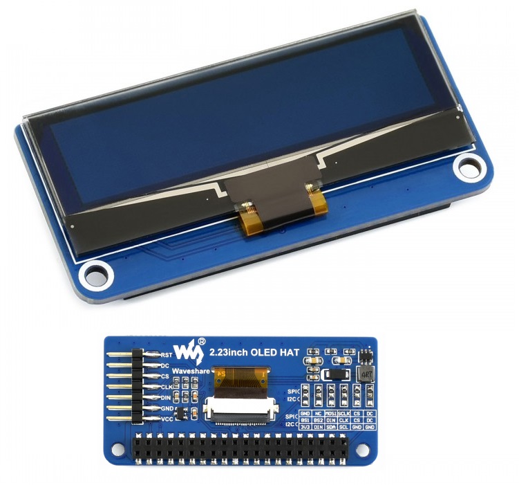 2.23 inch OLED Display HAT for Raspberry Pi & Arduino 2.23 inch OLED Display HAT for Raspberry Pi & Arduino