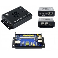 Raspberry Pi Compute Module 3 Expansion Board with Metal Case , PoE , Cooling Fan - CM-IO-POE-BOX