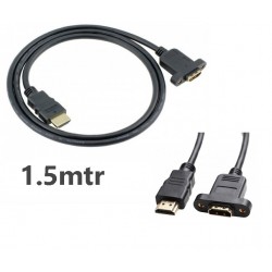 HDMI extension cable Male to Female Panel Mount Type 1.5mtr length HDMI extension cable Male to Female Panel Mount Type 1.5mtr length