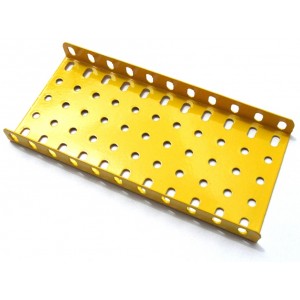 Flanged Metal Plate - 7 x 11 Holes - Yellow
