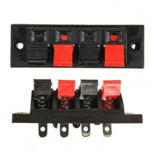 4 Way Spring Loaded Terminal Connector - Push Type Wire Terminal 4 Way Spring Loaded Terminal Connector - Push Type Wire Terminal