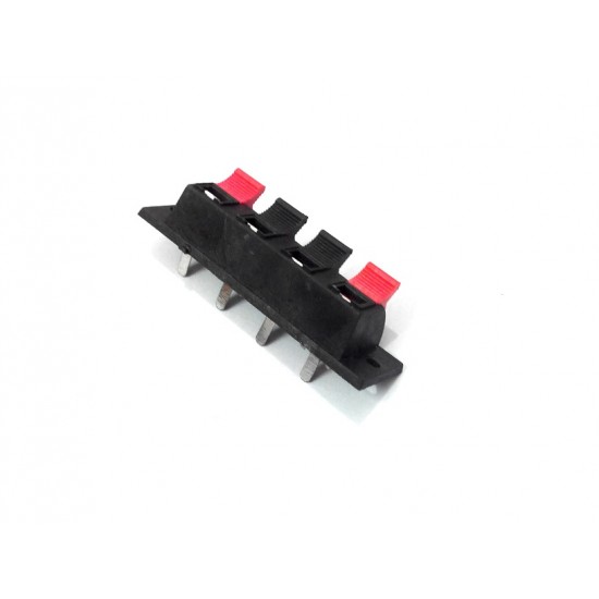 4 Way Spring Loaded Terminal Connector - Push Type Wire Terminal