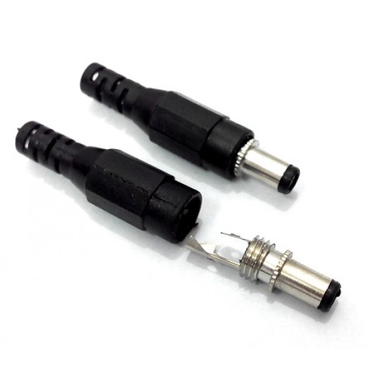 DC Power Connector - DC Jack -  Male - 2.1mm Inner Dia - 5.5mm Outer Dia