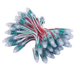WS2811S RGB Pixel Strip - 50 LED Pixels - 12mm - 5inch Wire- Diffused - IP68 Waterproof - Neopixel Compatible 