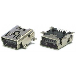 Mini-B USB connector - 5P - SMD Mini-B USB connector - 5P - SMD