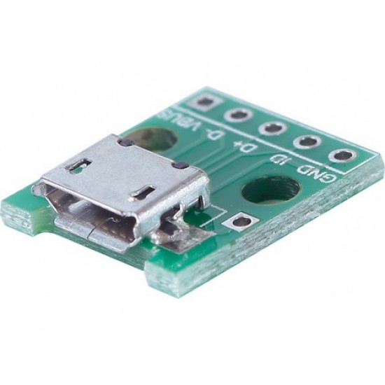 5 Pin Micro USB Connector Breakout Board