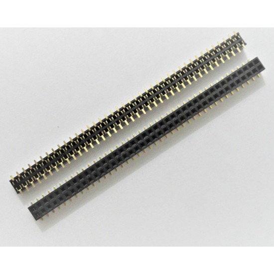40x2 - Female Header - 2.54mm Pitch - Surface Mount Type Connector  