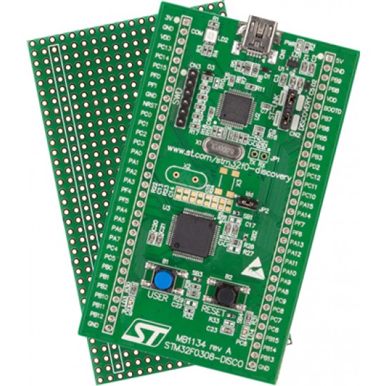 32F0308DISCOVERY - Discovery kit with STM32F030R8 MCU - Extra Proto PCB included