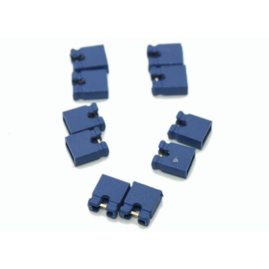 2 Pin Shunt - 2.54mm Pitch - Jumper Cap - Blue Color - Pack of 50
