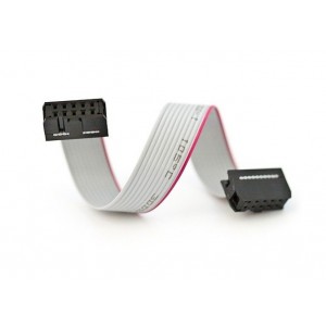 10 Pin Flat Ribbon Cable - with Female 2.54mm Pitch Connectors at both ends - 12" 10 Pin Flat Ribbon Cable - with Female 2.54mm Pitch Connectors at both ends - 12"