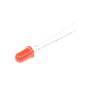 LED 5mm - Basic RED Diffused, 150-200 mcd