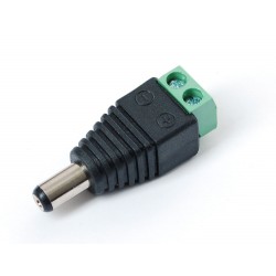 Male DC Power adapter - 2.1mm plug to screw terminal block Male DC Power adapter - 2.1mm plug to screw terminal block