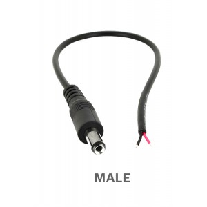 Male DC Power adapter with wire 