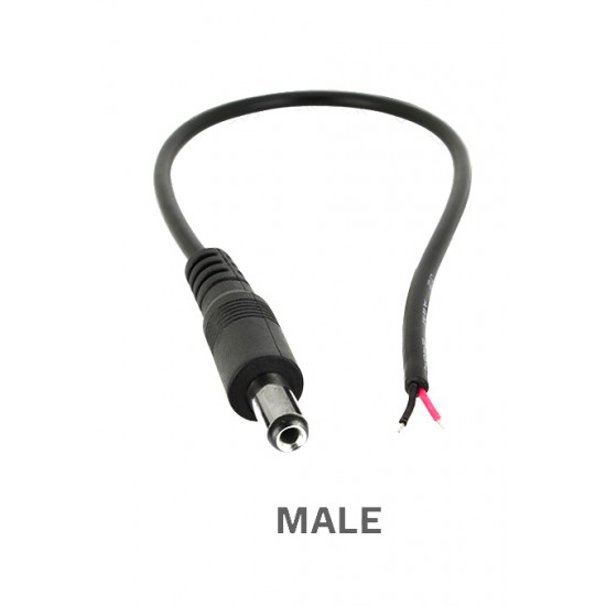 Male DC Connector Extension Cable - 12CM - 2.1*5.5 Connector