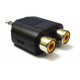 3.5 Stereo Plug to 2x RCA Jack Splitter - Stereo Splitter