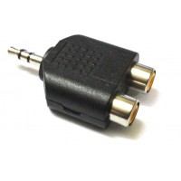 3.5 Stereo Plug to 2x RCA Jack Splitter - Stereo Splitter
