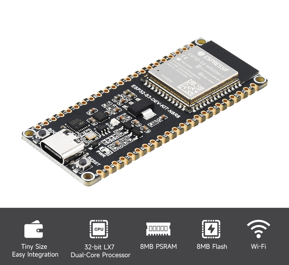 LILYGO T-Display-S3 ESP32-S3 Development Board (with Headers